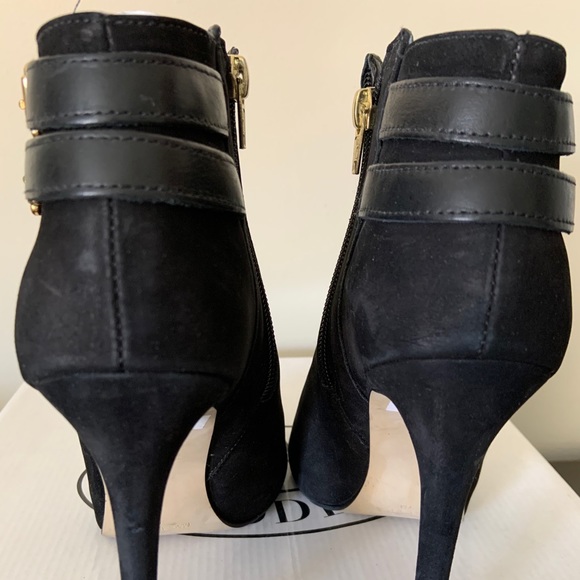 Steve Madden open toe black suede booties - Picture 10 of 11